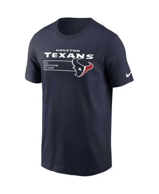 Men's Navy Houston Texans Division Essential T-shirt