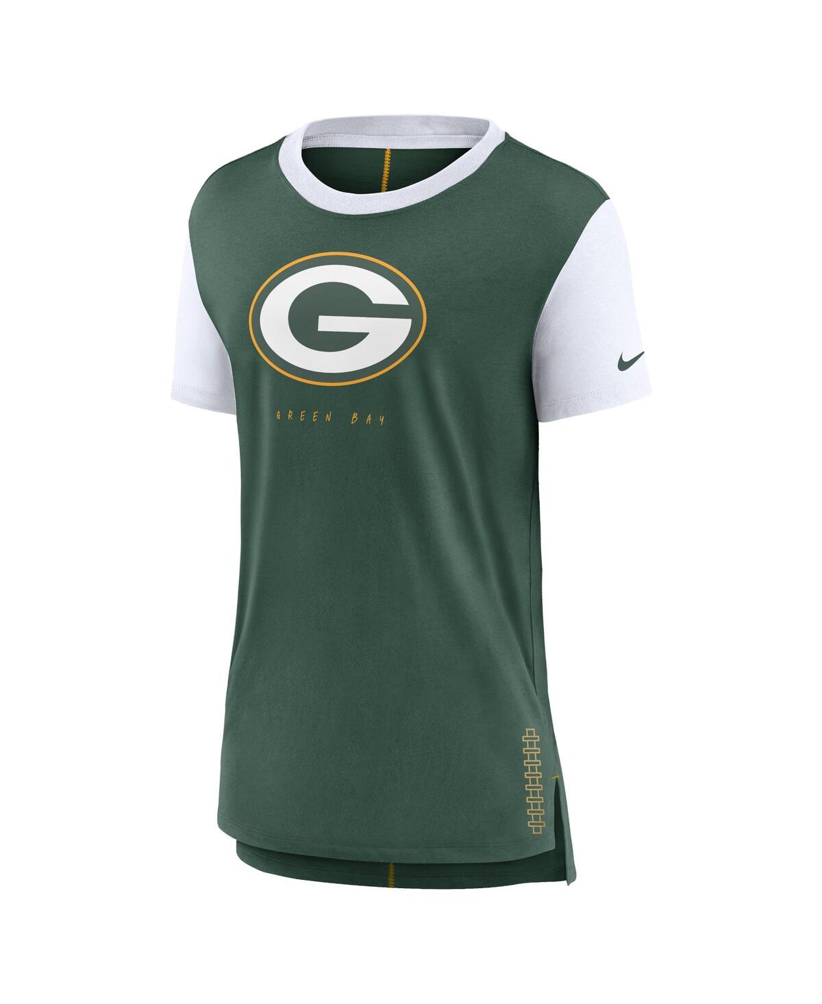 Shop Nike Women's  Green Green Bay Packers Team T-shirt