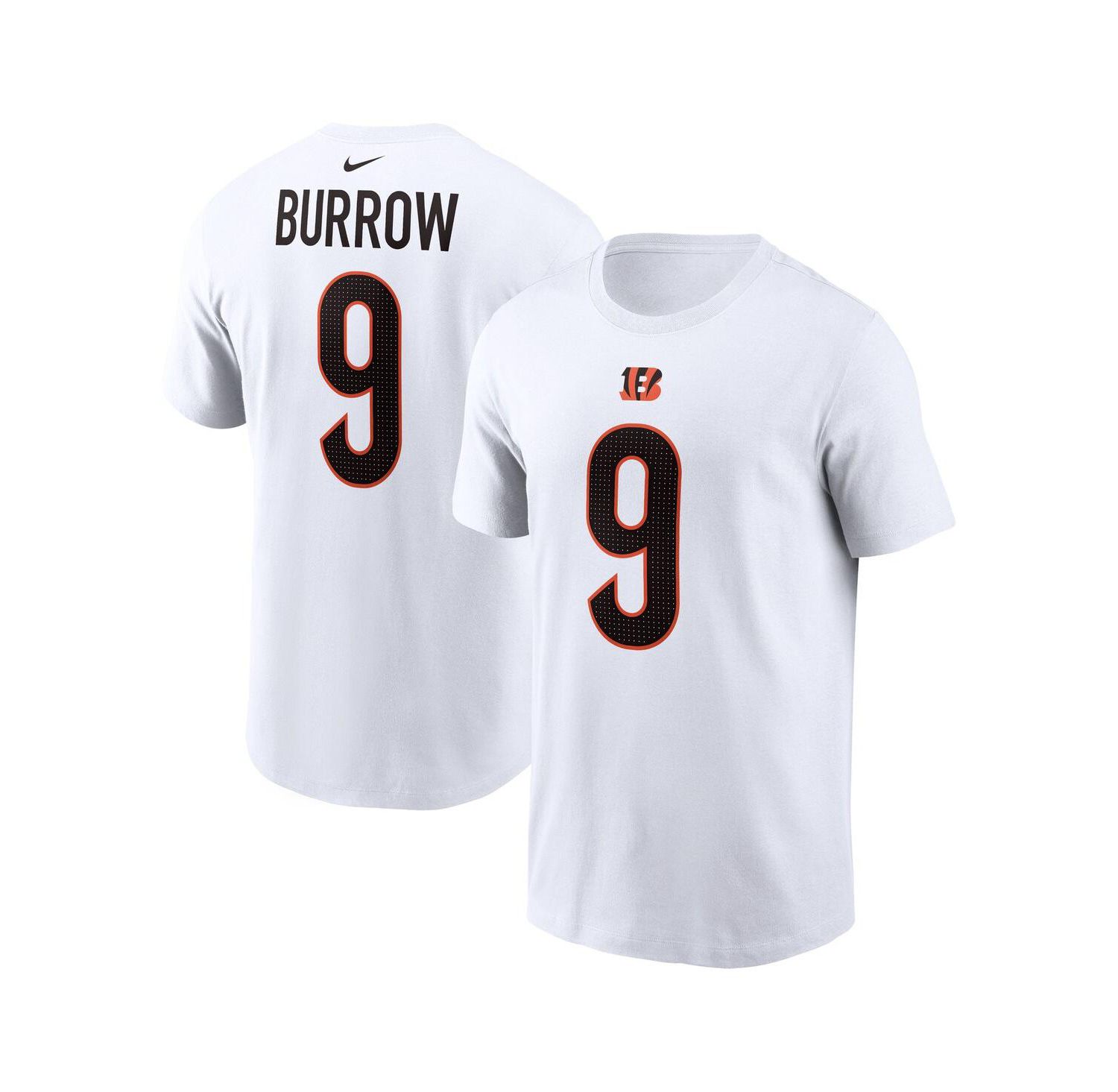 Men's Joe Burrow White Cincinnati Bengals Player Name and Number T-shirt