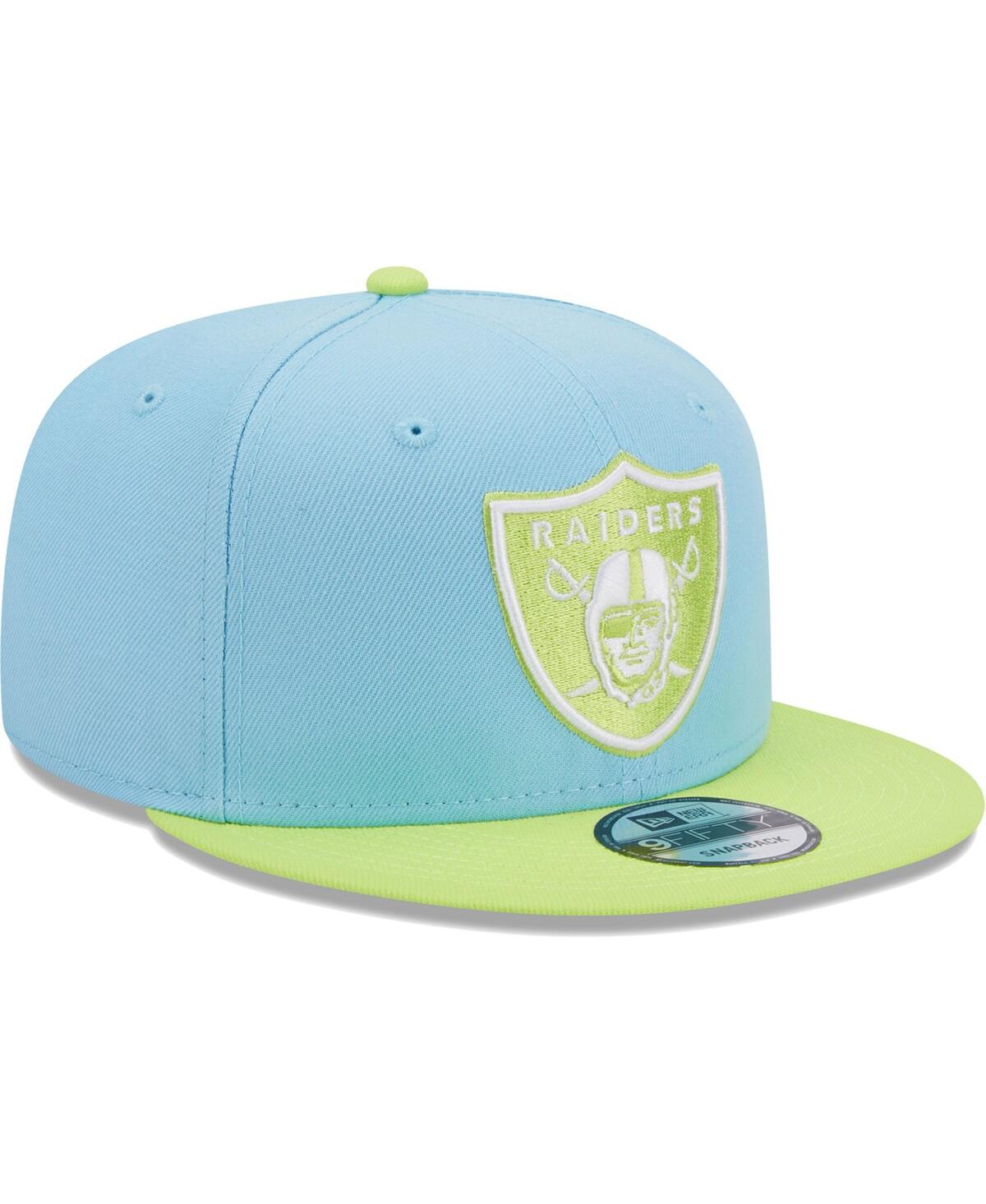 Men's New Era Neon Green Las Vegas Raiders Two-Tone Color Pack 9FIFTY Snapback Hat - Neon Green