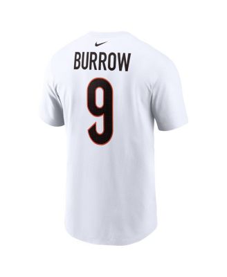 Men's Joe Burrow White Cincinnati Bengals Player Name and Number T-shirt