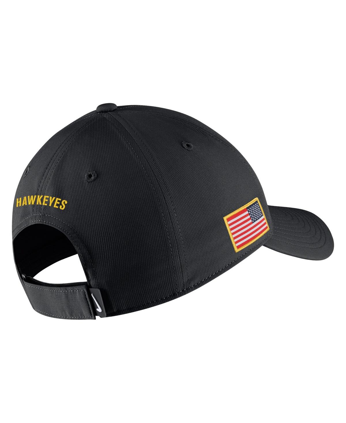 Shop Nike Men's  Black Iowa Hawkeyes Military-inspired Pack Camo Legacy91 Adjustable Hat