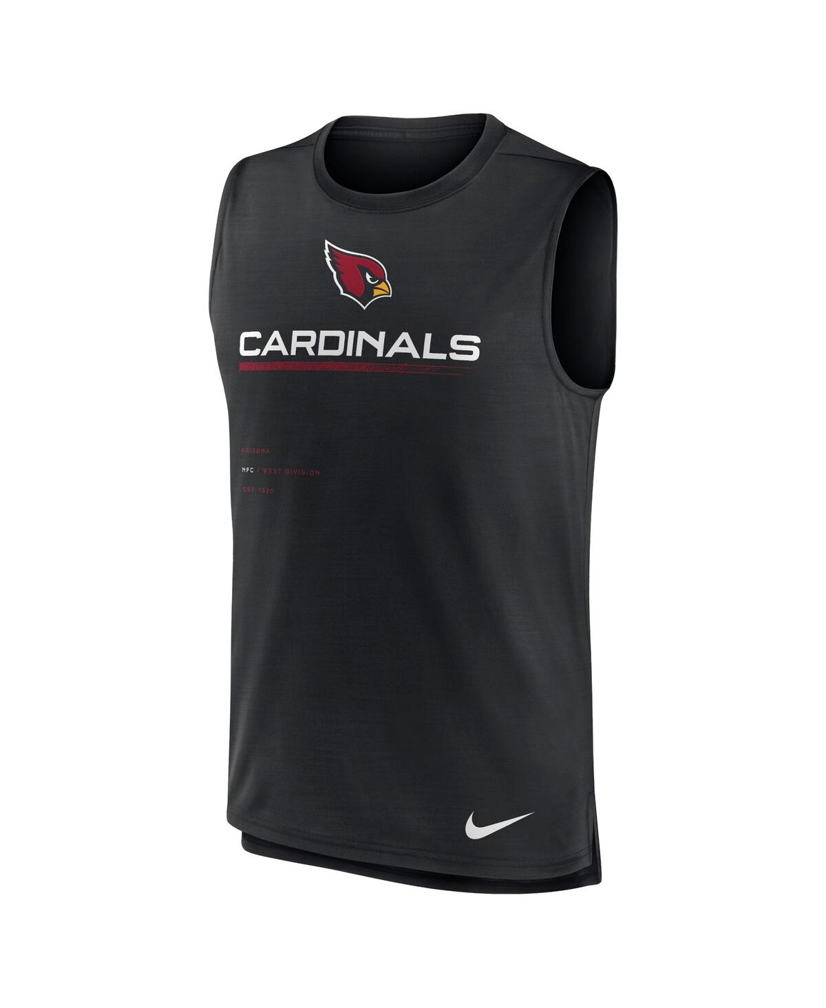 Shop Nike Men's  Black Arizona Cardinals Muscle Trainer Tank Top
