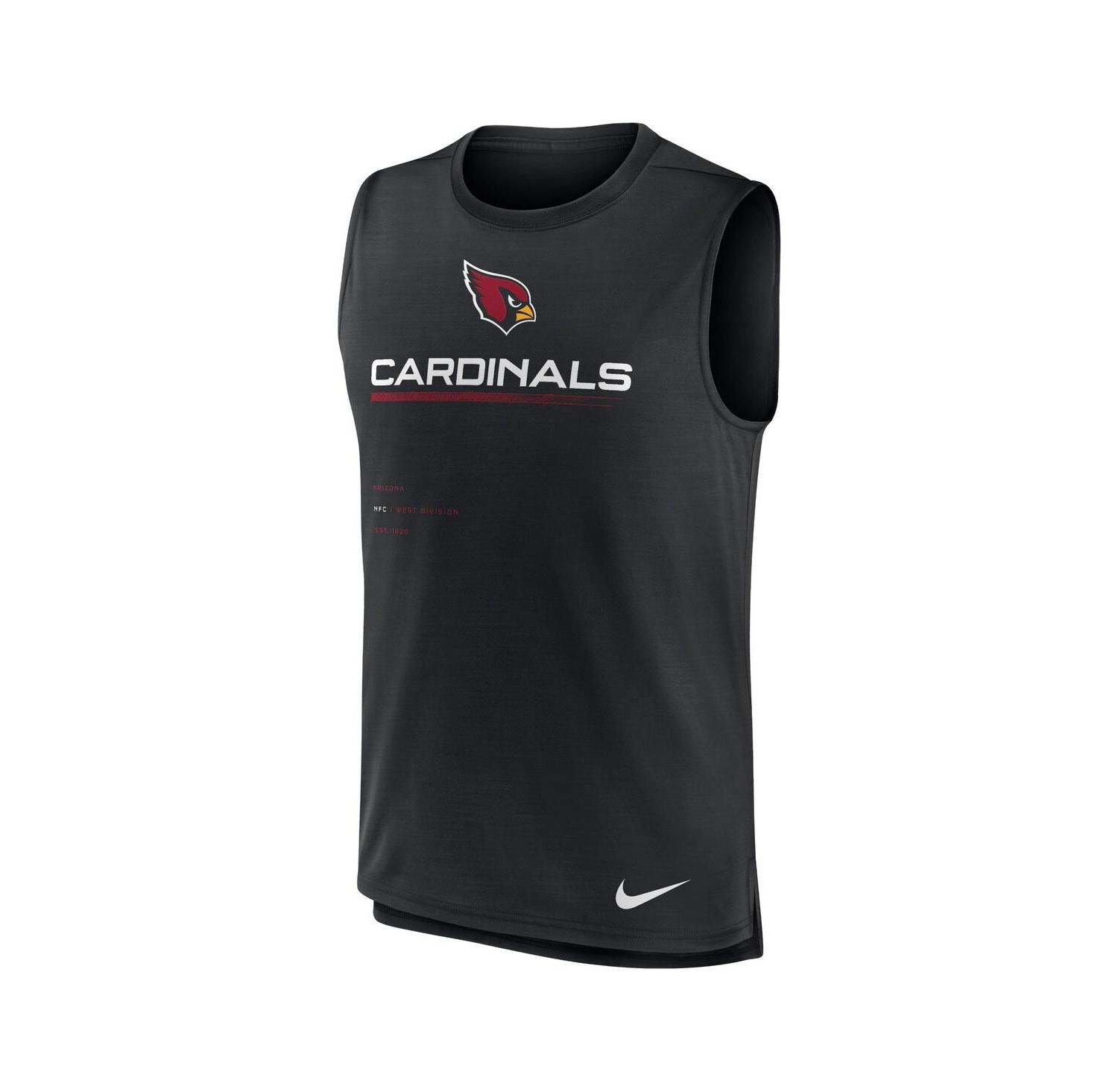 Men's Black Arizona Cardinals Muscle Trainer Tank Top