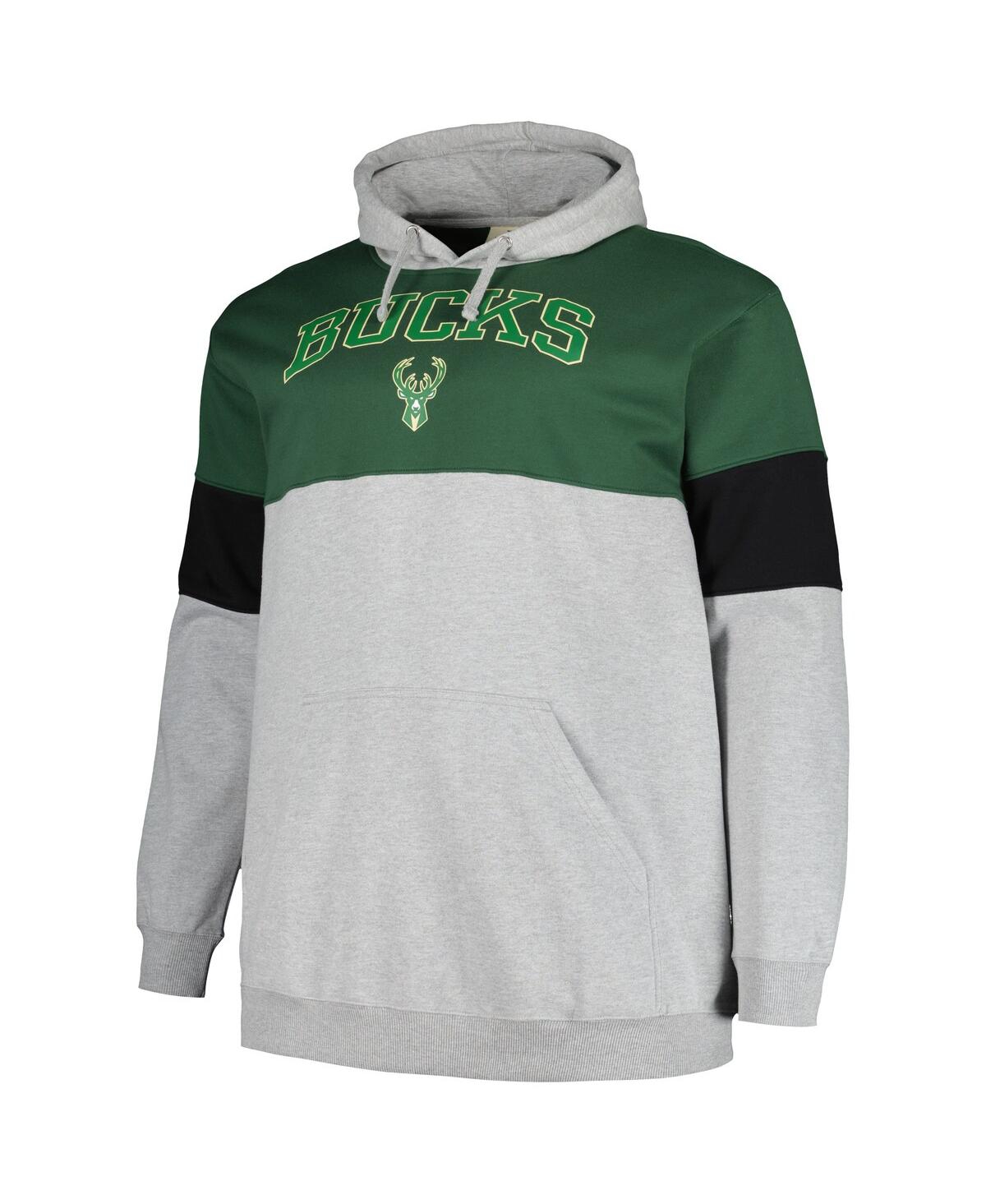 Men's Fanatics Black Milwaukee Bucks Big and Tall Pullover Hoodie - Black