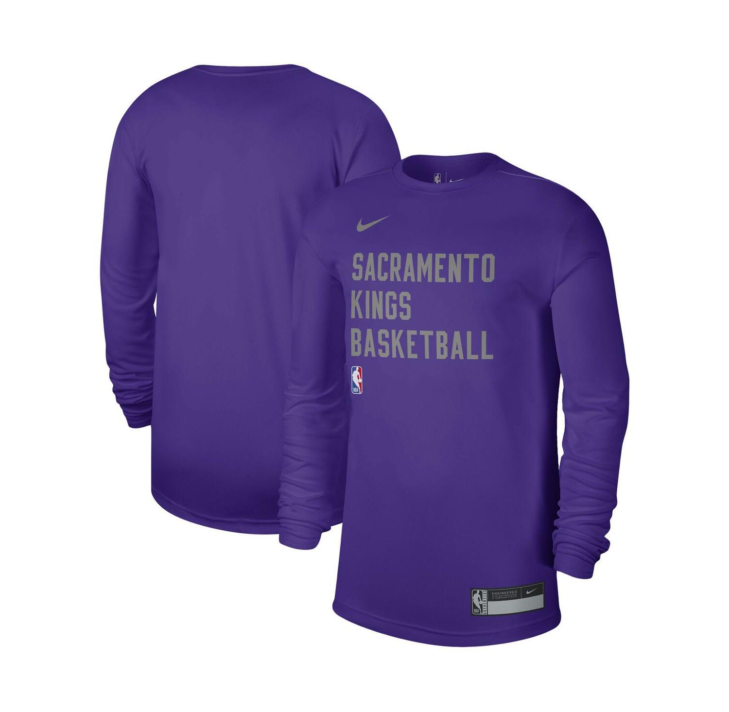 Men's and Women's Purple Sacramento Kings 2023/24 Legend On-Court Practice Long Sleeve T-shirt