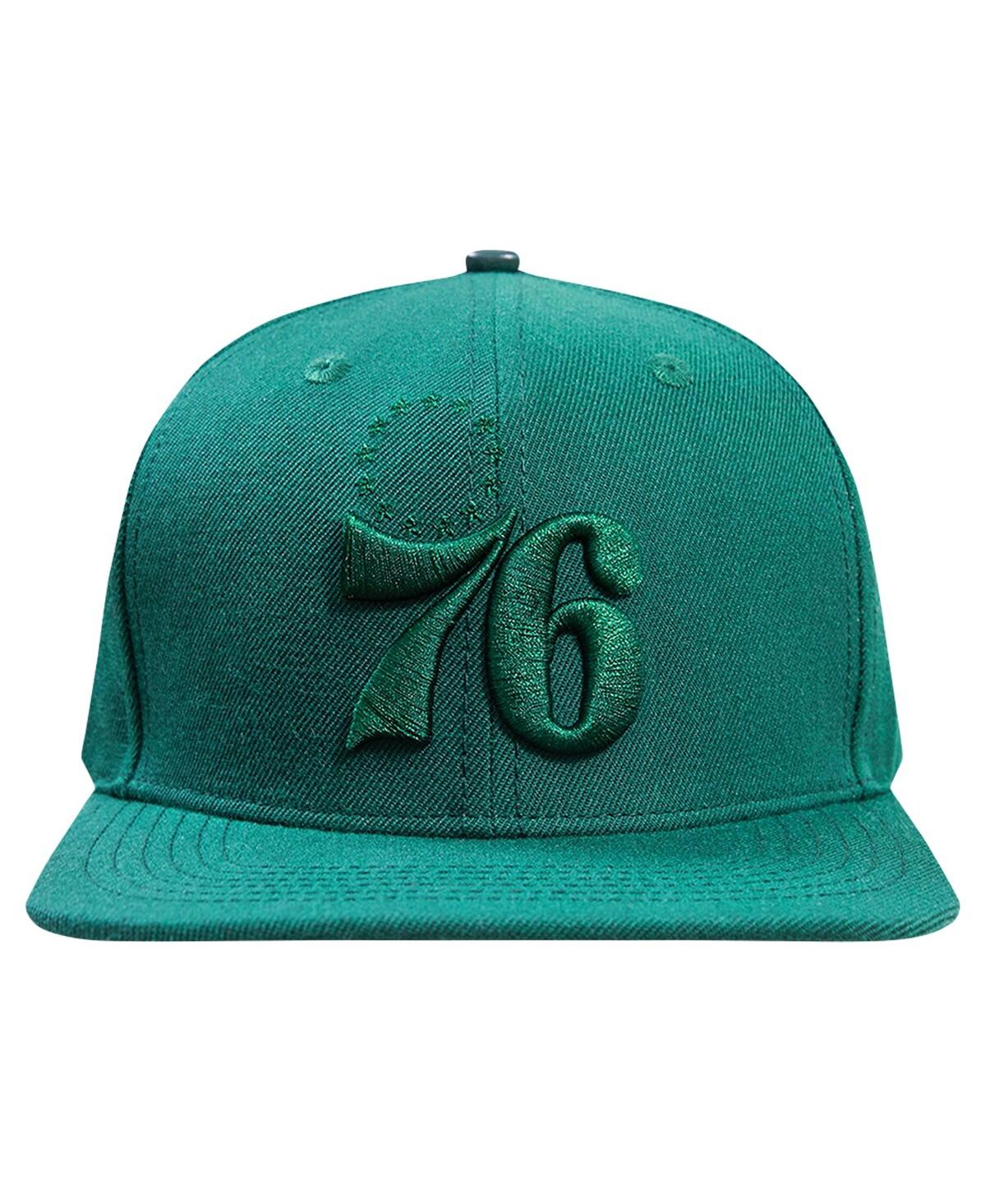 Shop Pro Standard Men's  Forest Green Philadelphia 76ers Tonal Logo Snapback Hat