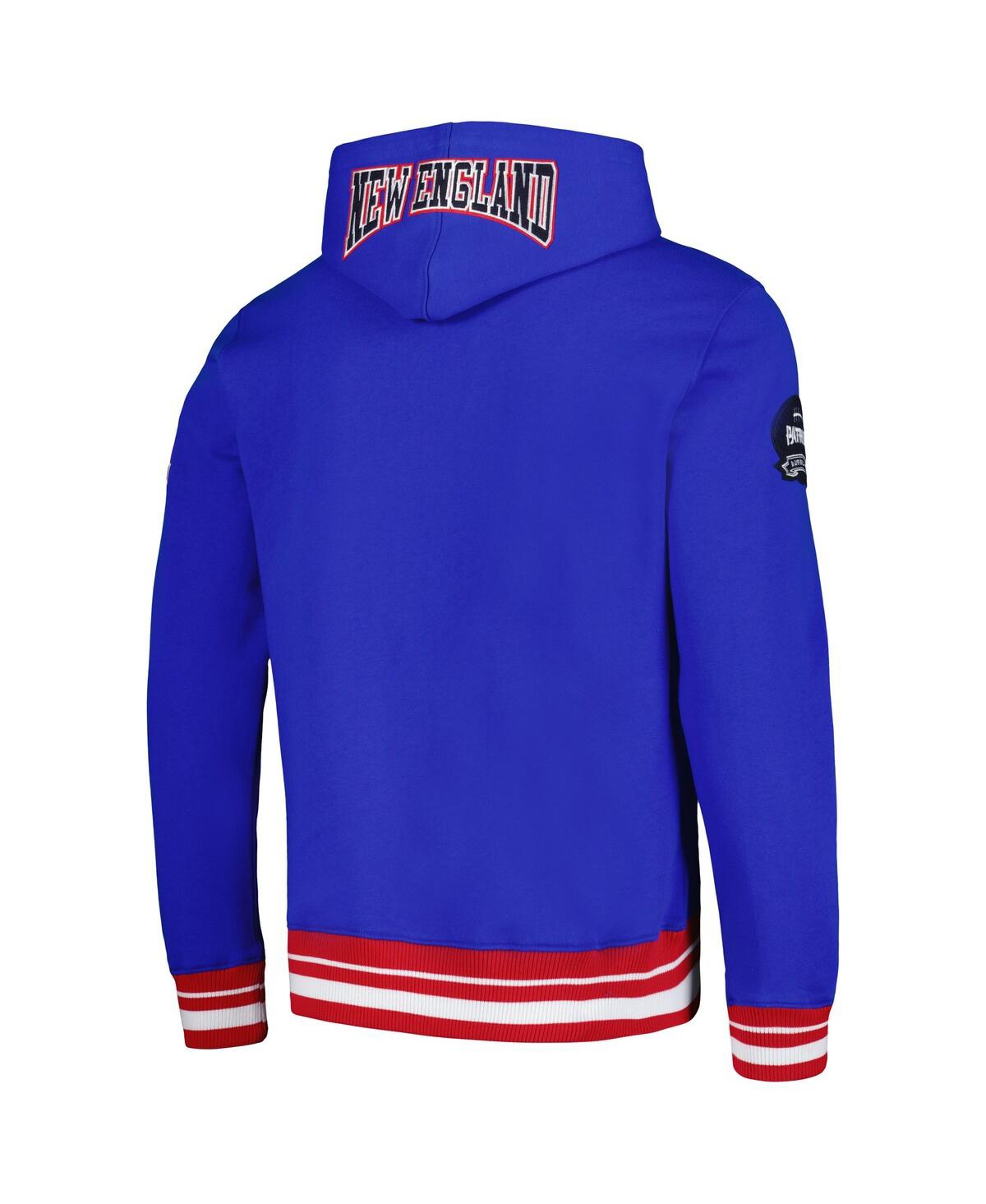 Shop Pro Standard Men's  Royal New England Patriots Crest Emblem Pullover Hoodie