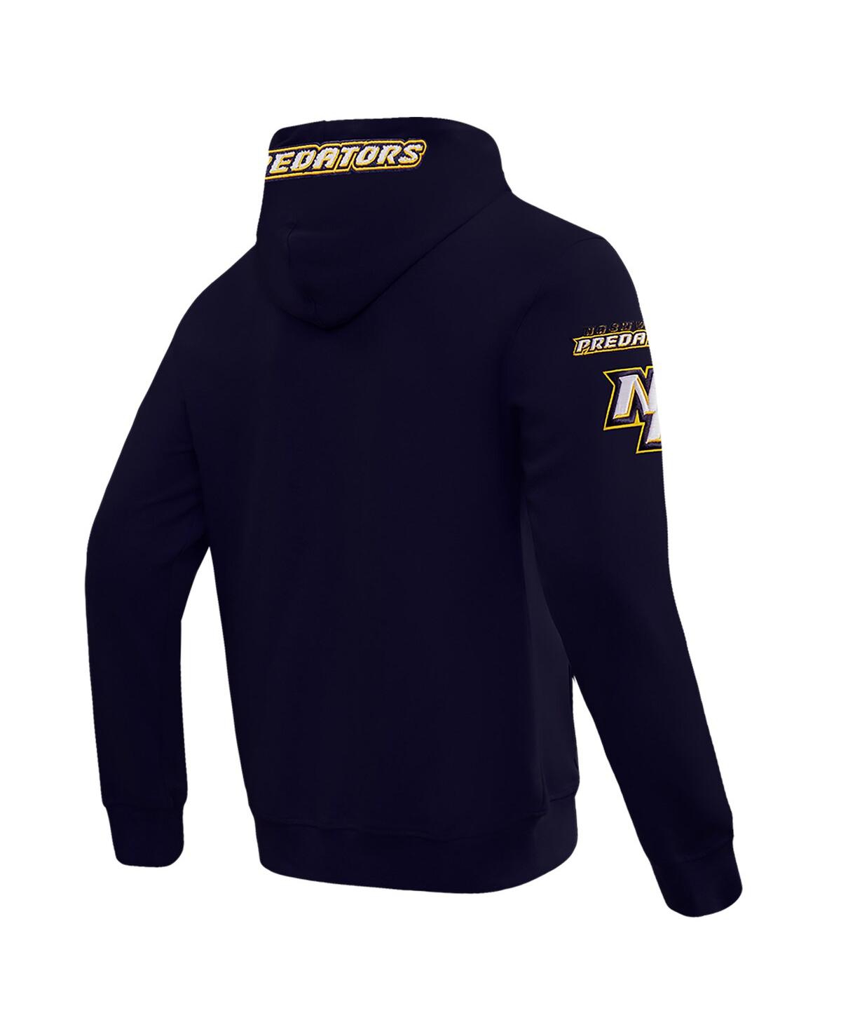 Pro Standard Men's  Navy Nashville Predators Classic Chenille Full-zip Hoodie Jacket In Navy