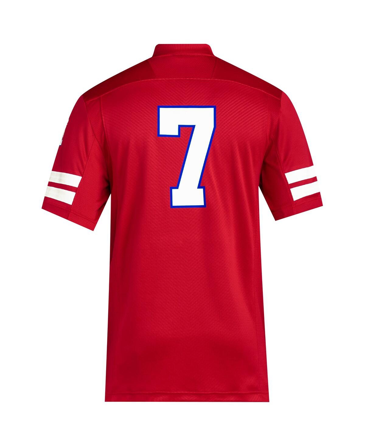 Men's adidas #7Nebraska Huskers Memorial Stadium 100th Anniversary Premier Football Jersey - Scarlet