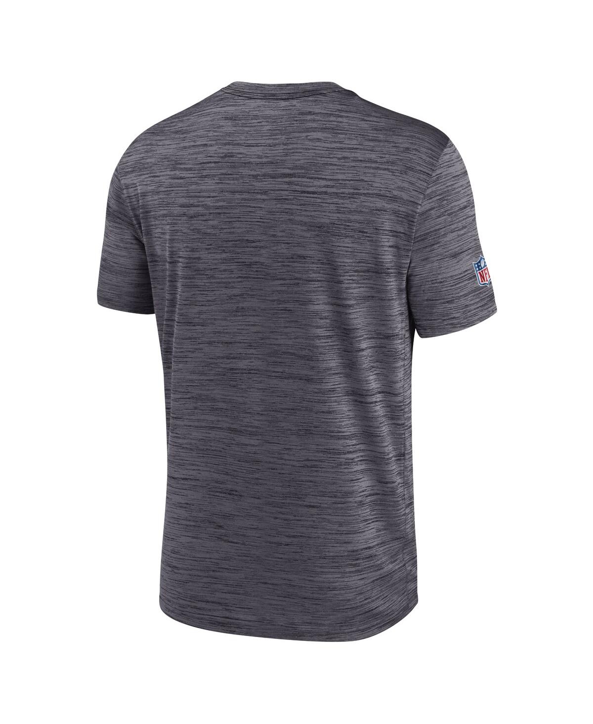 Shop Nike Men's  Black Carolina Panthers Sideline Velocity Athletic Stack Performance T-shirt