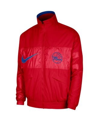 Men's Red Philadelphia 76ers Courtside Versus Capsule Full-Zip Jacket