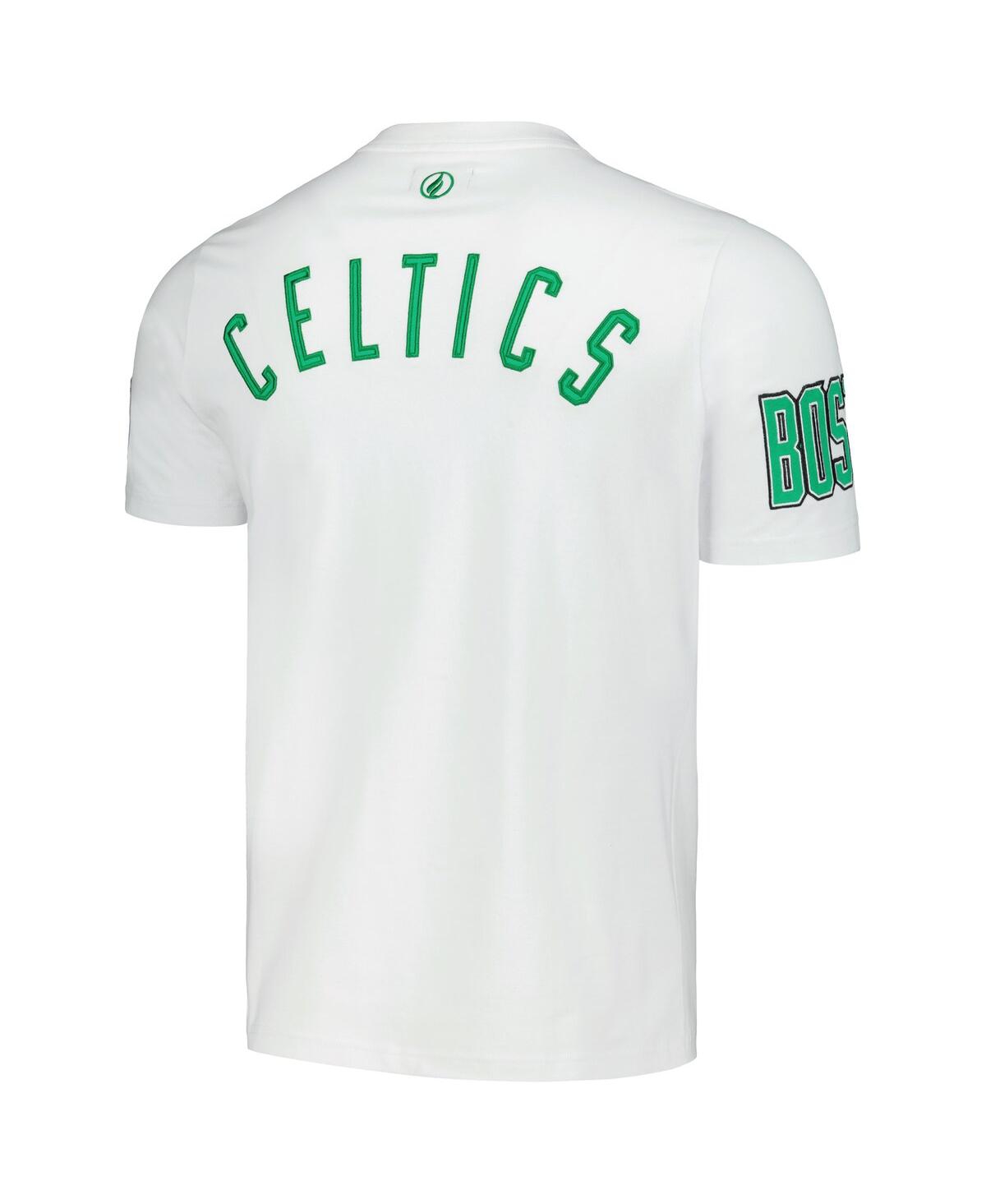 Shop Fisll Men's And Women's  White Boston Celtics Heritage Crest T-shirt