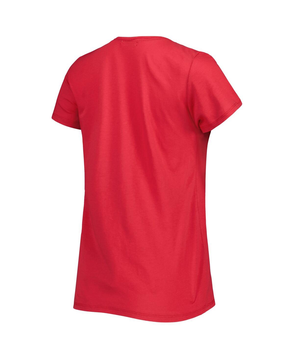 47 BRAND WOMEN'S '47 BRAND RED DISTRESSED NEW ENGLAND PATRIOTS TREASURE FRANKIE T-SHIRT 