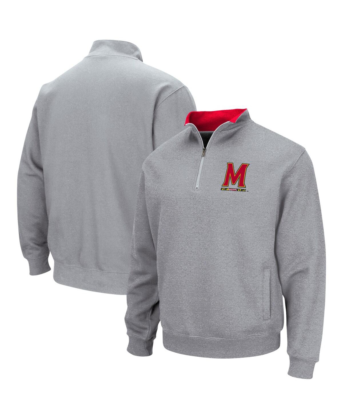Colosseum Heathered Gray Maryland Terrapins Tortugas Team Logo Quarter-zip Jacket In Heathered Gray