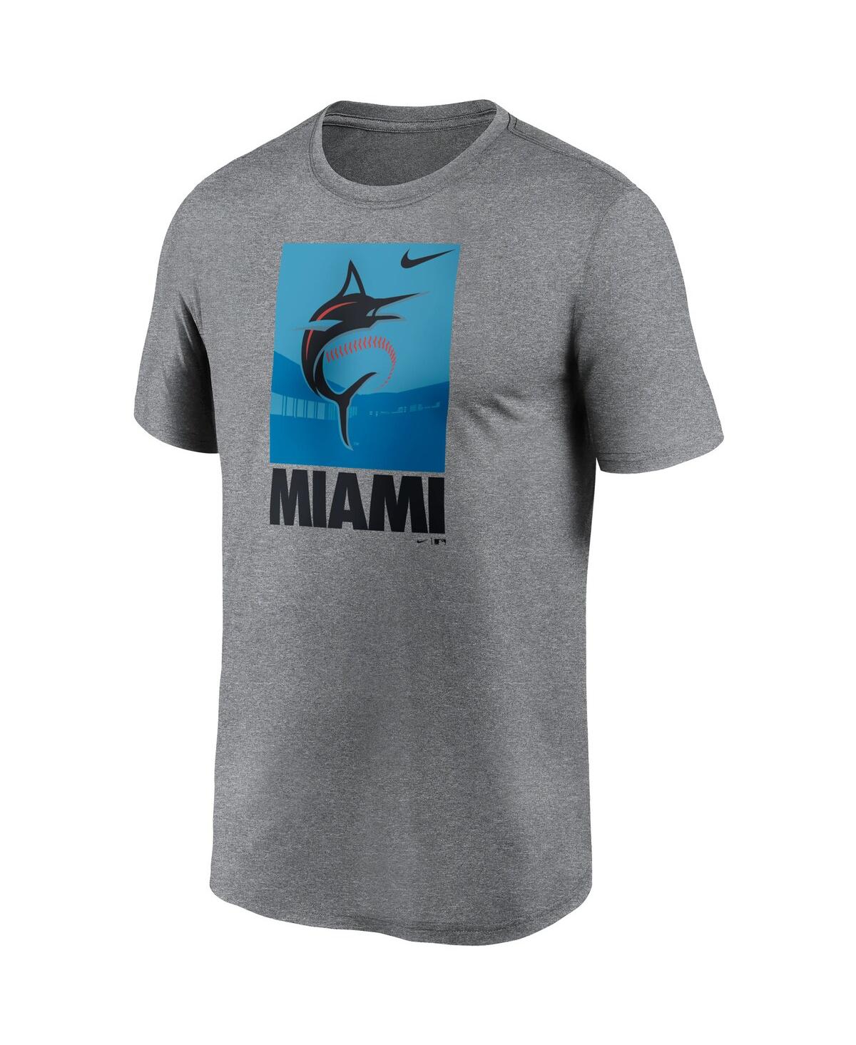 Men's NikeMiami Marlins Local Logo Legend Performance T-shirt - Heathered Gray