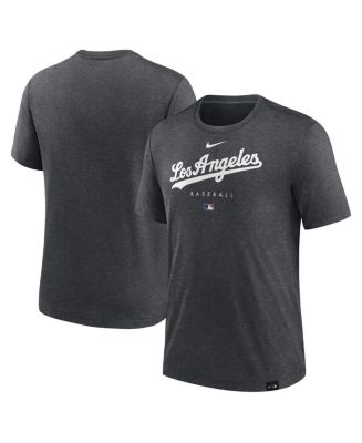 Men's Nike Heather Charcoal Los Angeles Dodgers Authentic Collection ...