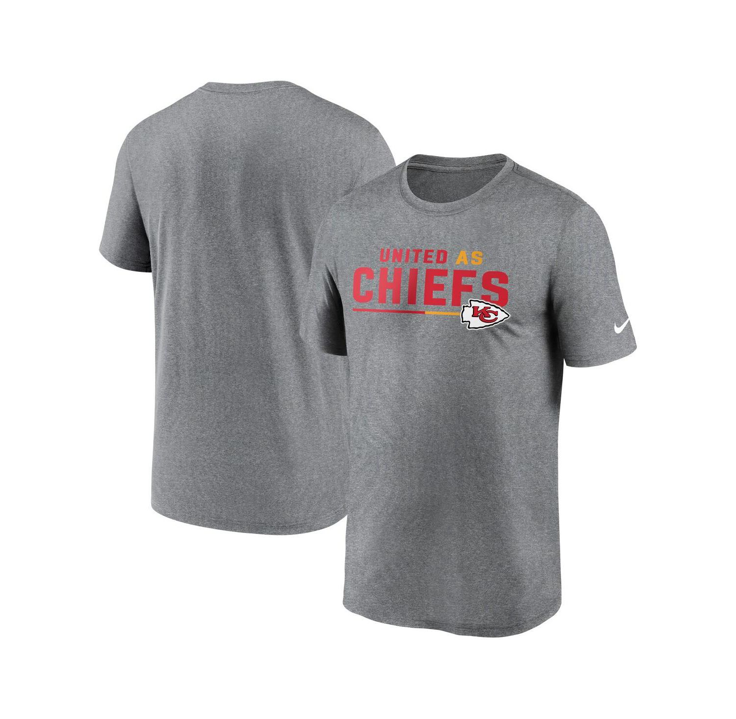 Men's Heather Gray Kansas City Chiefs Legend Team Shoutout Performance T-shirt