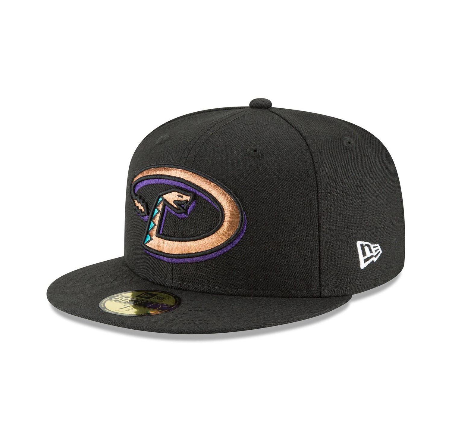 Men's Black Arizona Diamondbacks Cooperstown Collection Wool 59FIFTY Fitted Hat