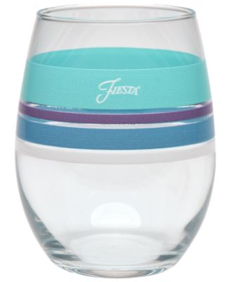 Coastal Edgeline Stemless Wine Glasses, Set of 4