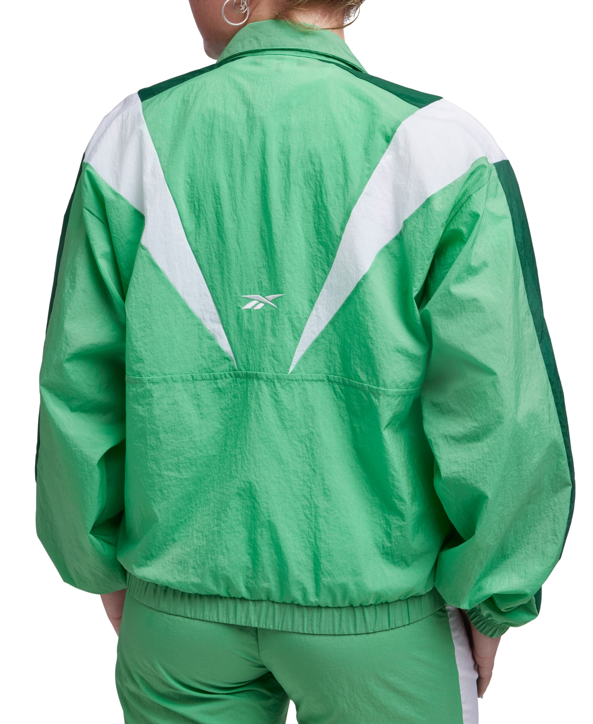 Reebok Women's Back Vector Colorblocked Track Jacket