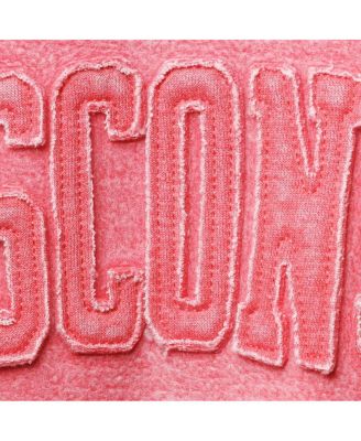 Women's Red Distressed Wisconsin Badgers Ponchoville Pullover Sweatshirt