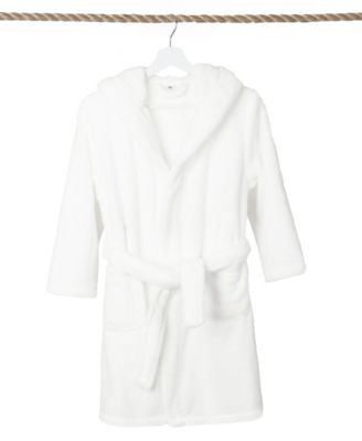 Kids Super Plush Double Brushed Hooded Polyester Bathrobe