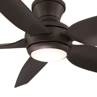 52" Modern Industrial Hugger Indoor Outdoor Ceiling Fan with LED Light