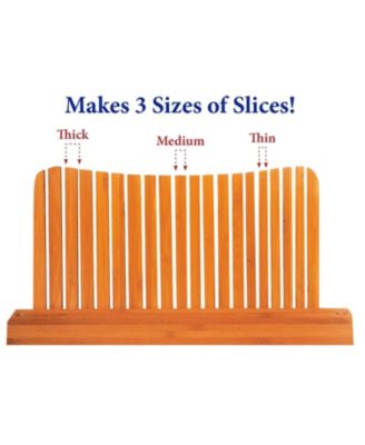 DB-Tech Bamboo Wood Compact Foldable Bread Slicer,6 ½ " - Narrow Version