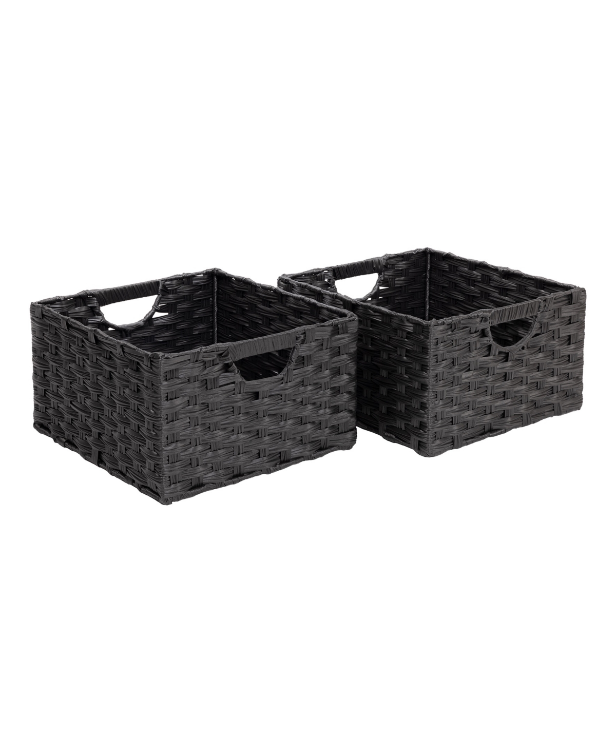 Shop Seville Classics Handwoven Basket 2-pack In Black