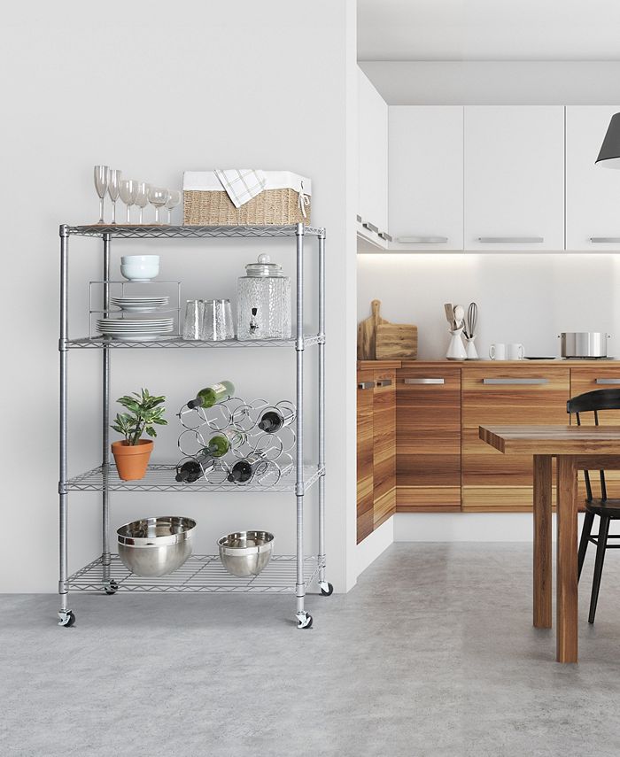 Seville Classics UltraDurable 4Tier NSF Steel Wire Shelving System