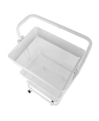 3-Tier Steel Cart with Handle