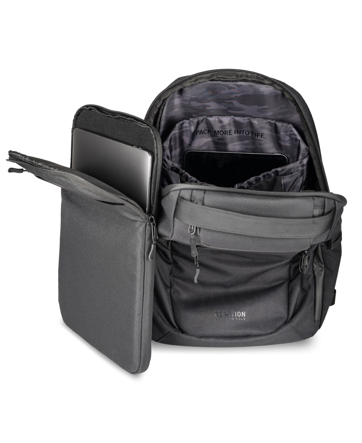 Shop Kenneth Cole Reaction Parker 17" Laptop Backpack With Removable Laptop Sleeve In Black