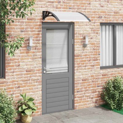 Door Canopy Black brackets and transparent sheets