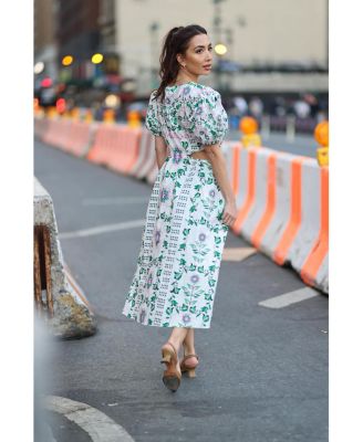 Danielle Green Garden Midi Dress