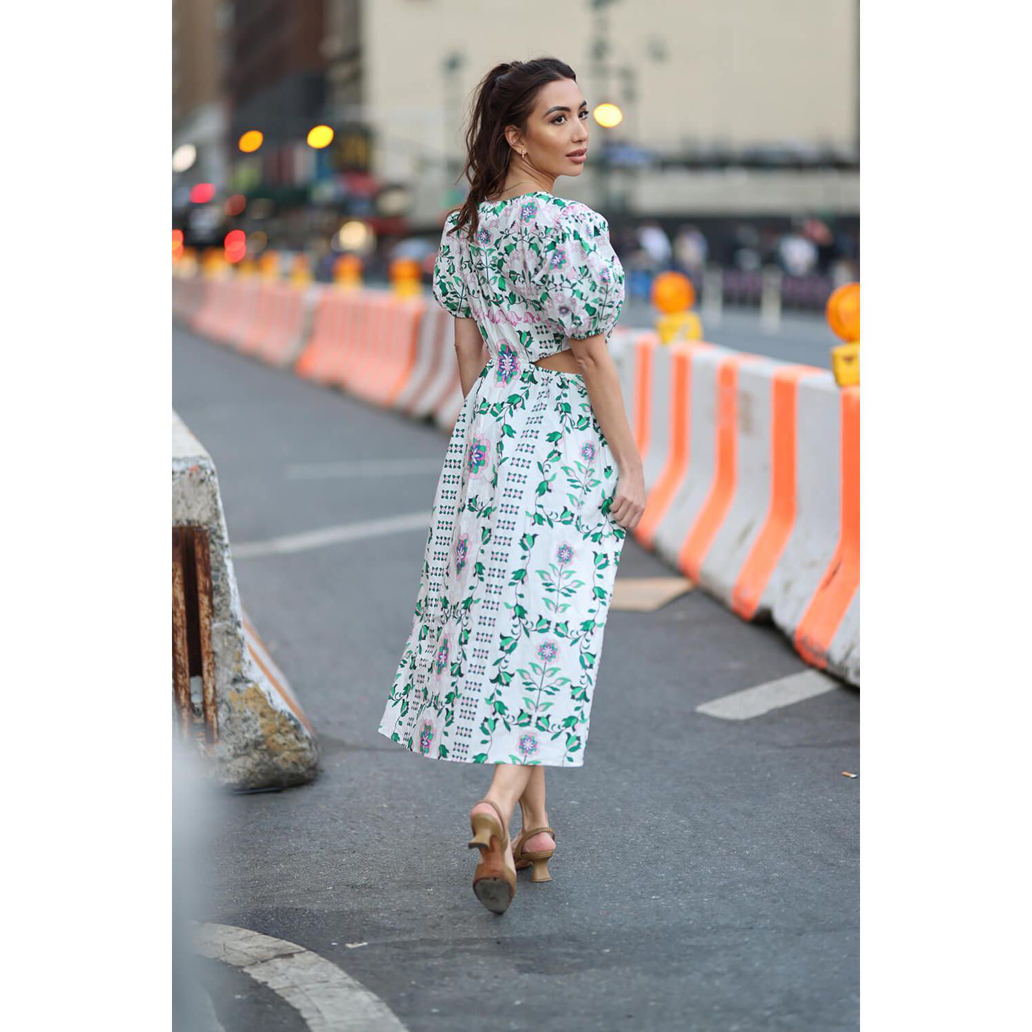 Danielle Green Garden Midi Dress