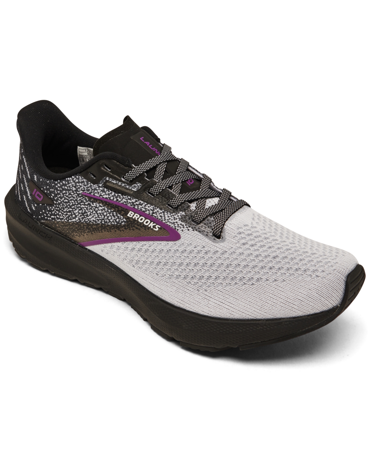 Women's Launch 10 Running Sneakers from Finish Line - Black, White, Violet