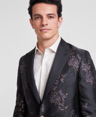 Men's Slim-Fit Floral Jacquard Sport Coat