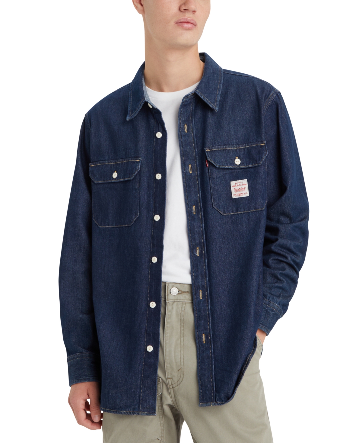 Levi's Men's Worker Relaxed-fit Button-down Shirt, Created For Macy's In Rockledge