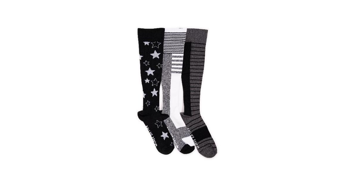 Women's 3 Pack Cotton Compression Knee-High Socks - Indigo