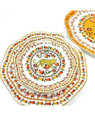 Tropical Love Bone China Plates, Set Of Three