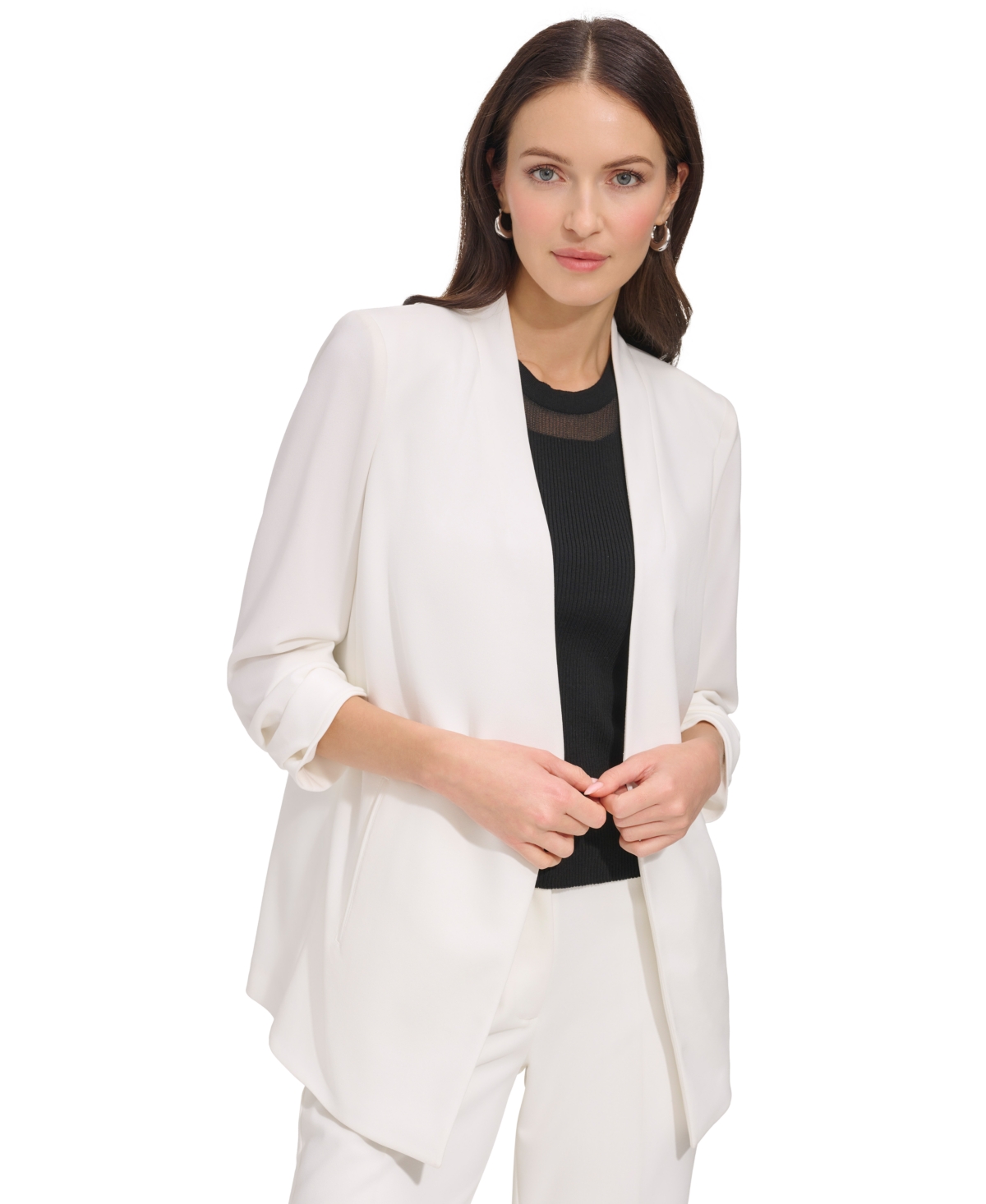 Essential Open Front Jacket - Ivory
