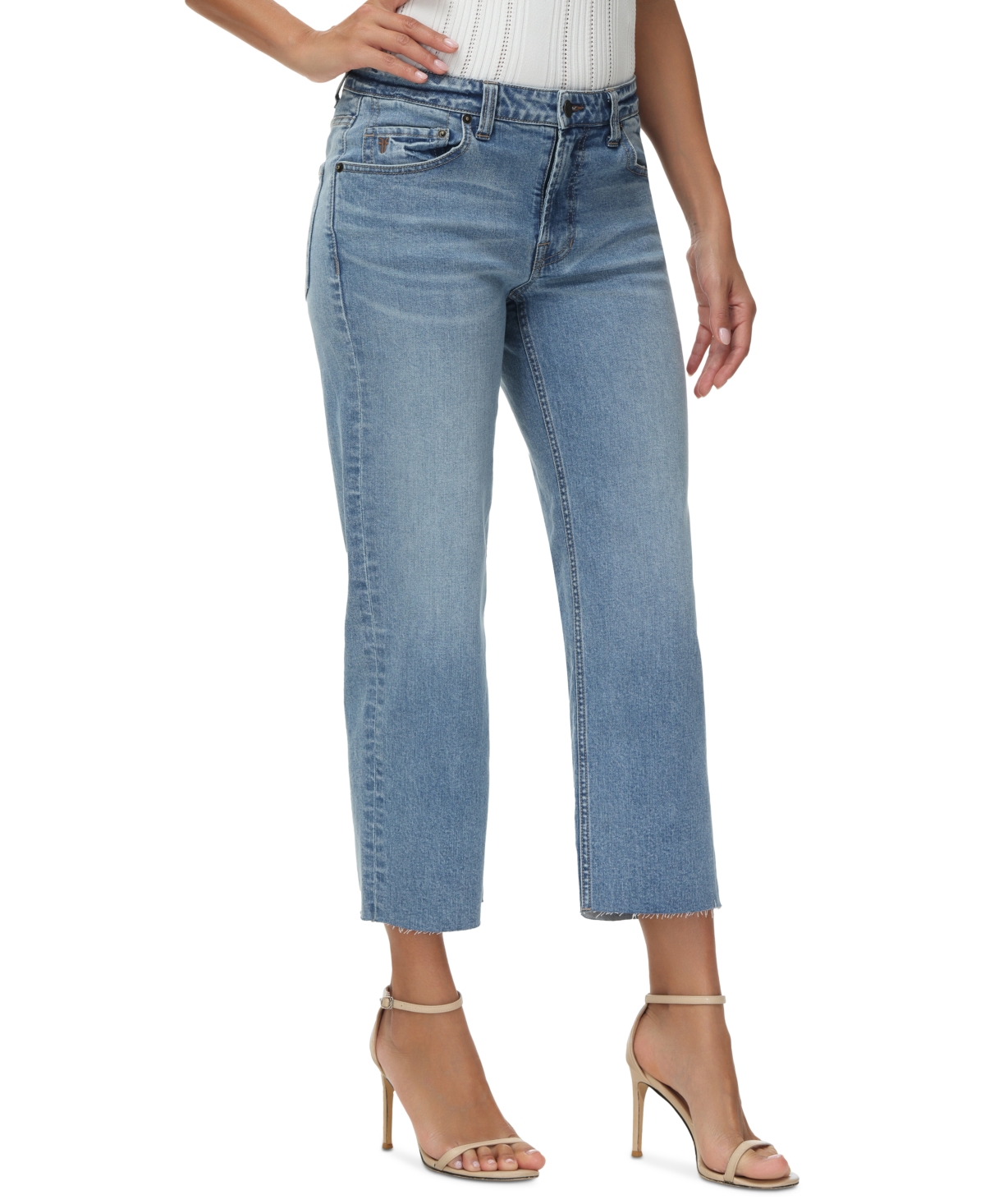 Women's Low-Rise Straight Cropped Jeans - Riviera Wash