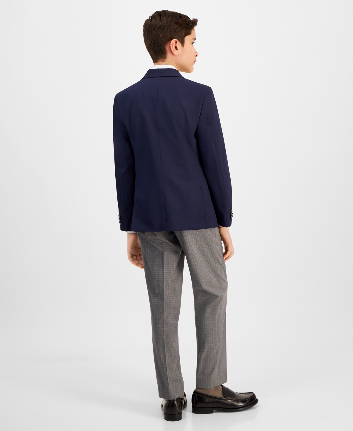 Michael Kors Big Boys Classic Fit Stretch Suit Jacket In Navy