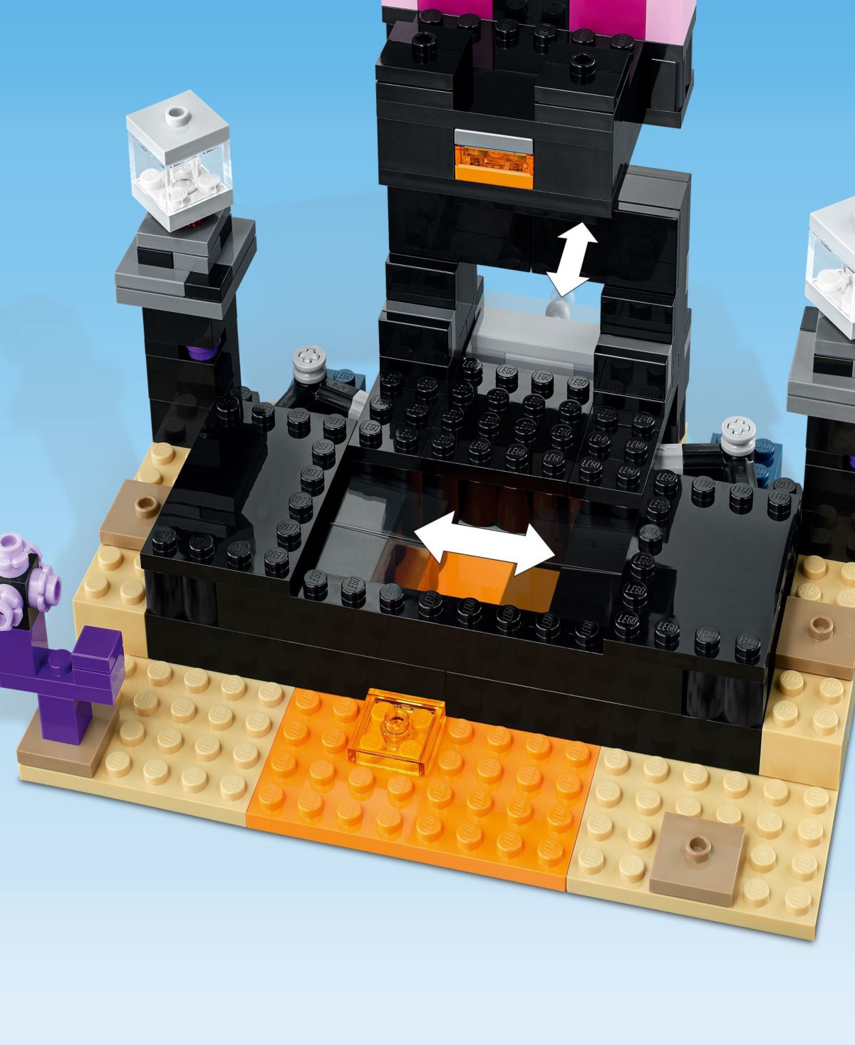 Shop Lego Minecraft The End Arena 21242 Toy Building Set With End Warrior, Dragon Archer, Enderman And Shulke  In Multicolor