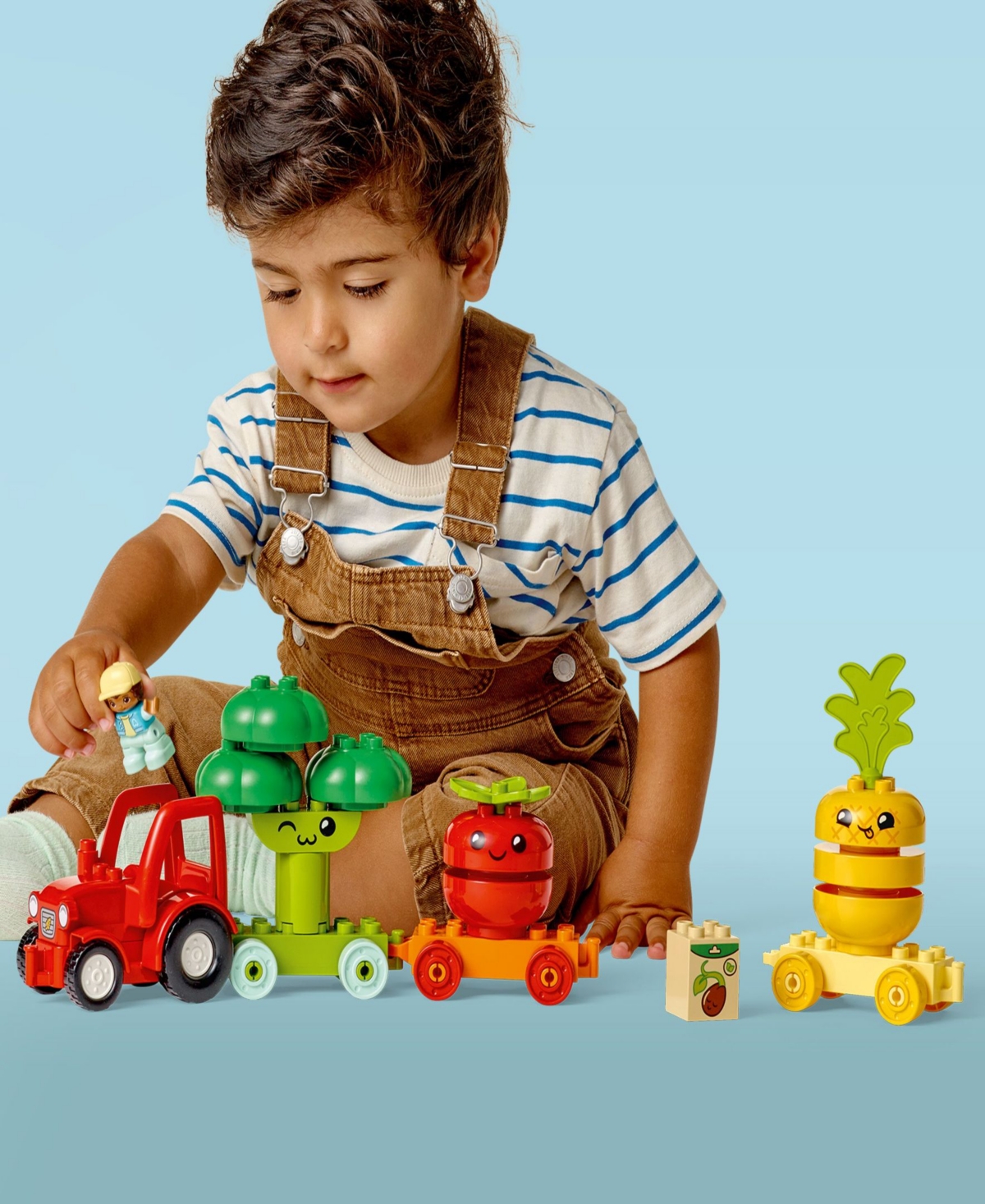 Lego Duplo 10982 My First Fruit & Vegetable Tractor Toy Learning Building Set In Multicolor