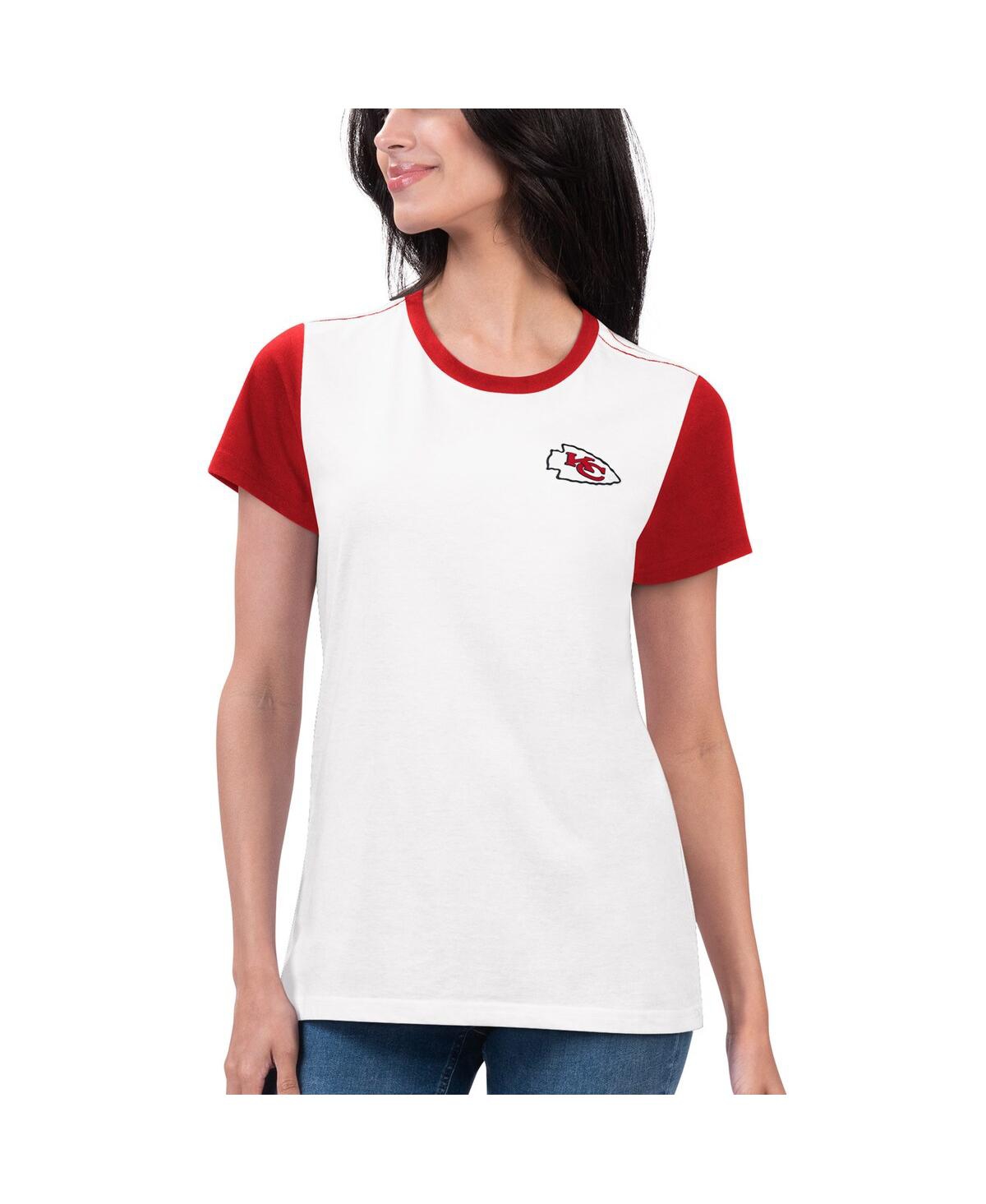 Women's G-iii 4Her by Carl Banks White, Red Kansas City Chiefs Fashion Illustration T-shirt - White, Red