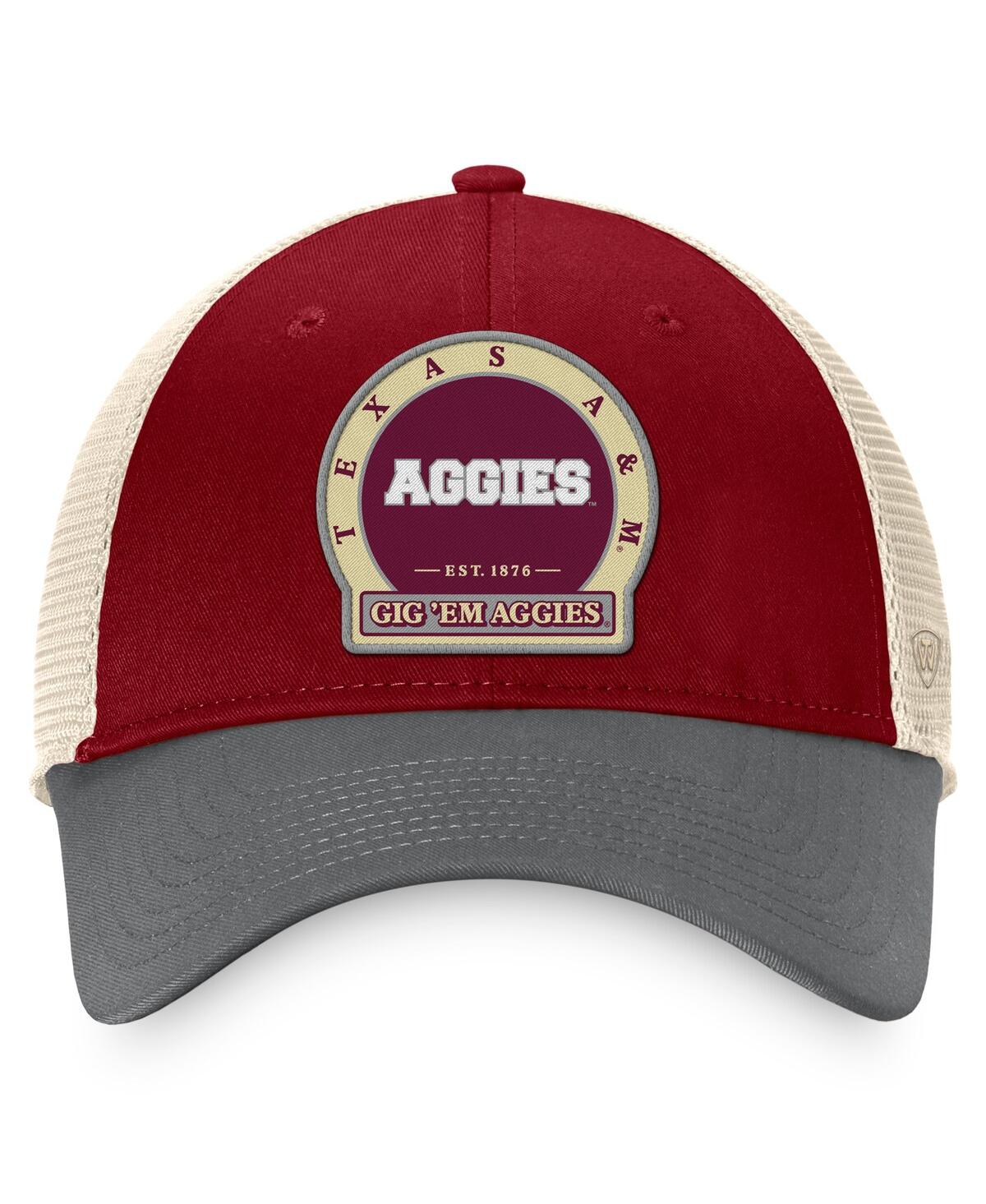 Top Of The World Men's  Maroon Texas A&m Aggies Refined Trucker Adjustable Hat In Maroon