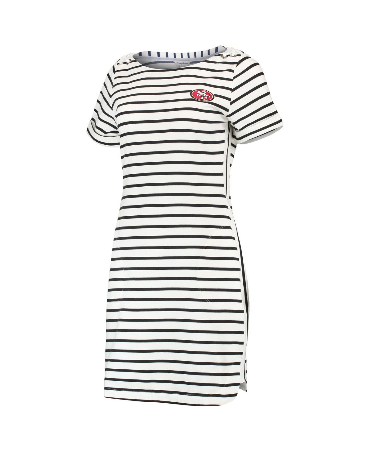 Shop Tommy Bahama Women's  White San Francisco 49ers Tri-blend Jovanna Striped Dress