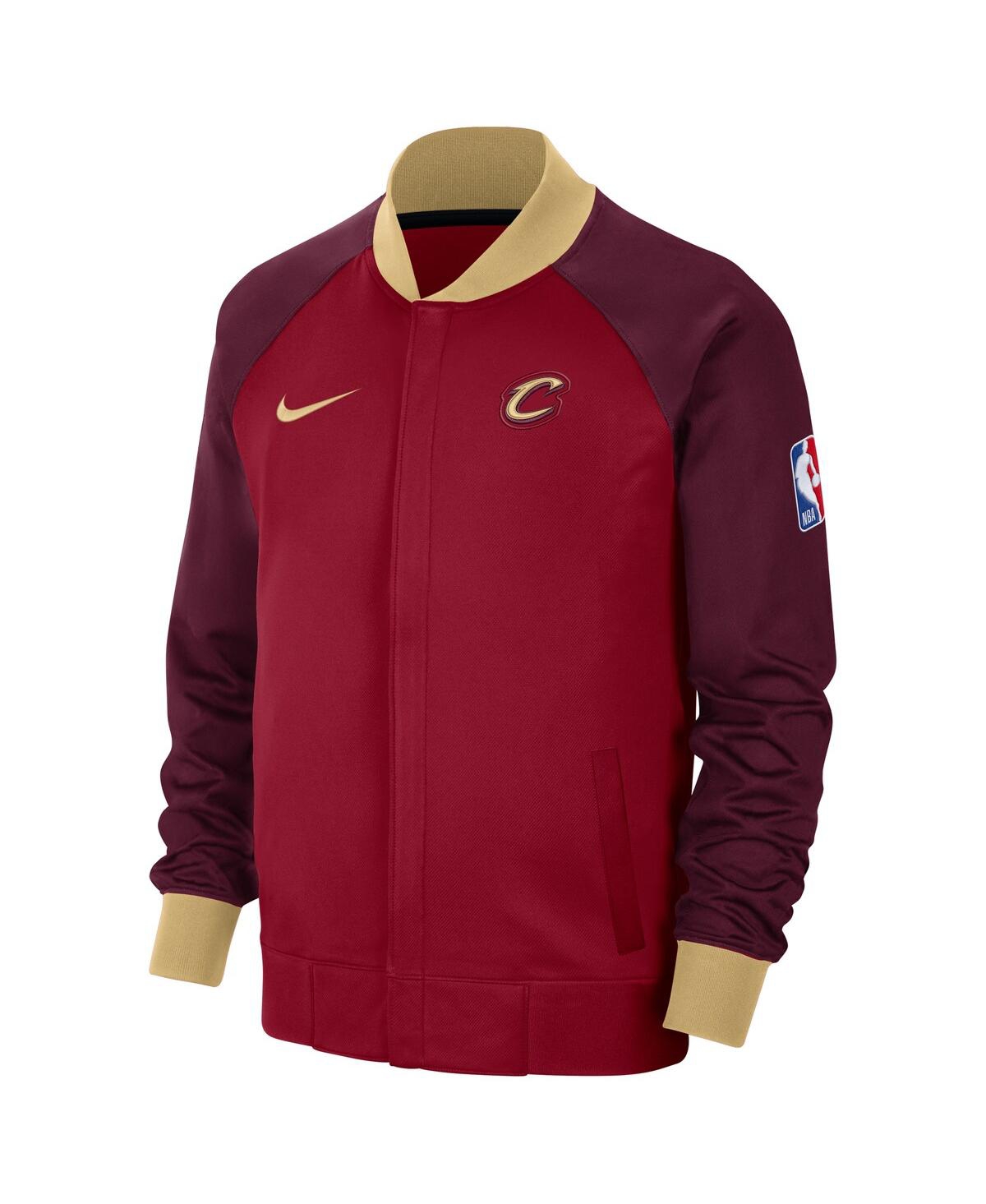 Men's NikeCleveland Cavaliers 2023/24 City Edition Authentic Showtime Performance Raglan Full-Zip Jacket - Wine